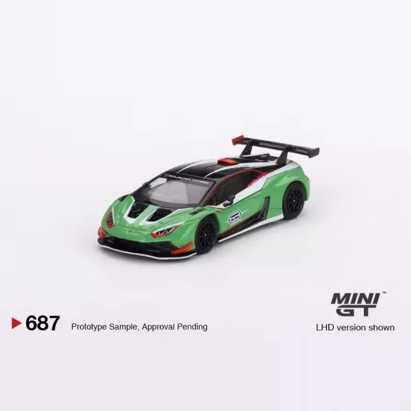 MINI GT 1:64 #687 Lamborghini GT3 EVO2 alloy car model, boy's toy, adult collection, children's  birthday gift,room decoration