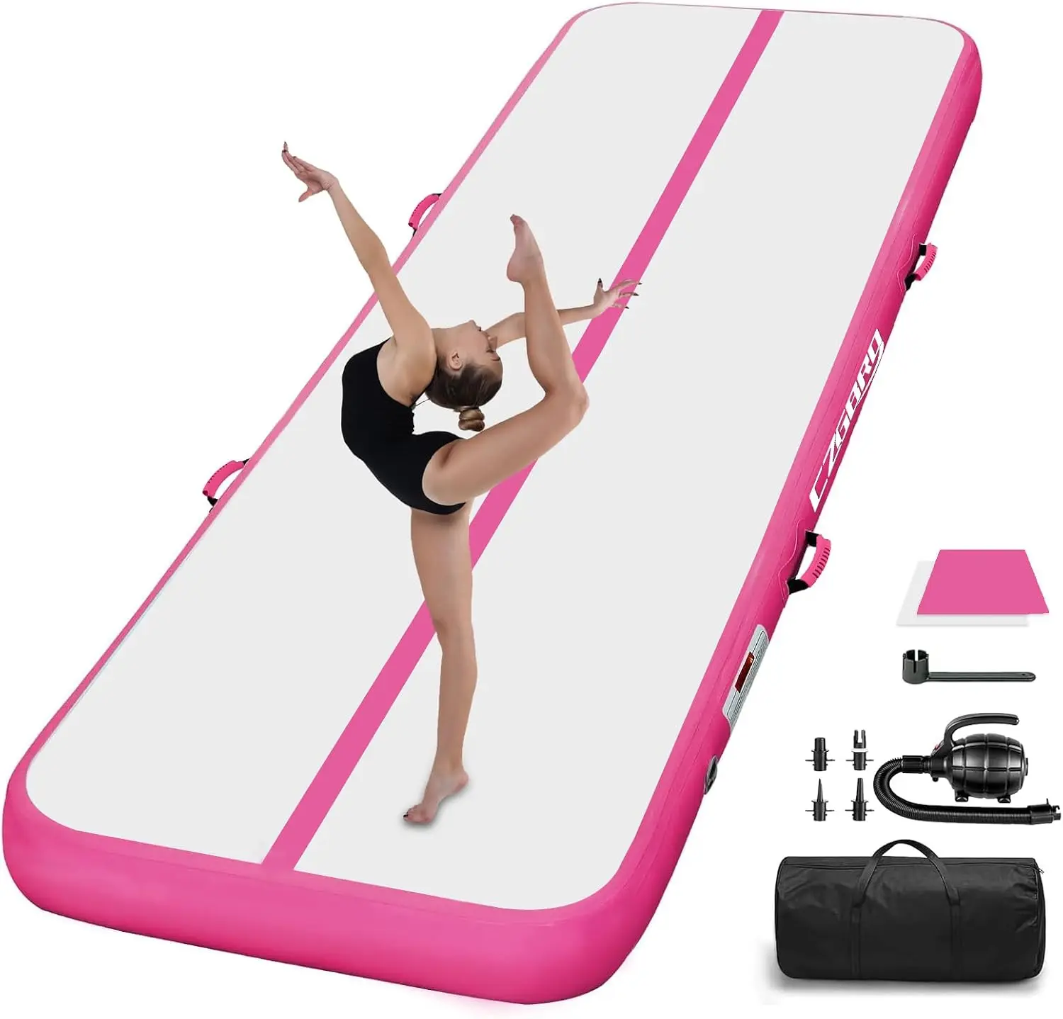 Brand new Air Mat Tumble Track, Gymnastics Mats Tumbling Track with Electric Air Pump for Home Use Cheerleading Training Kids