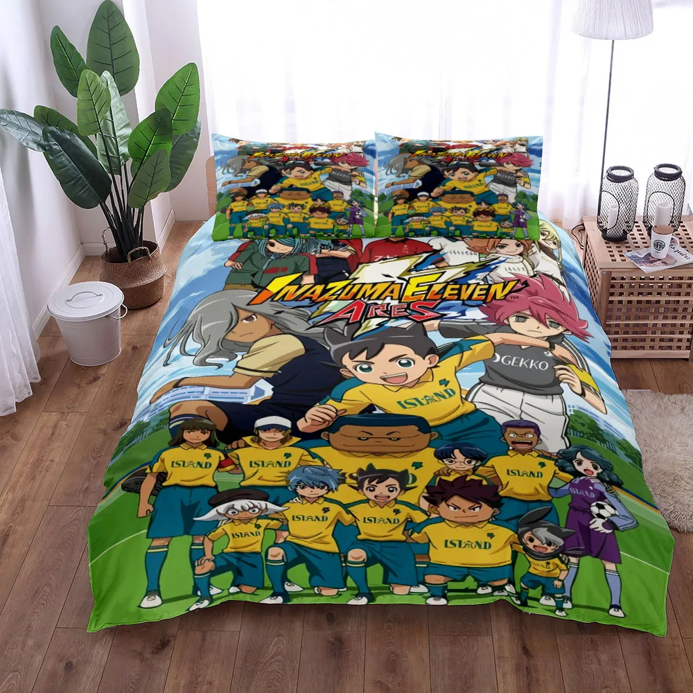 Inazuma Eleven Boys Duvet Cover Set King Queen Double Full Twin Single Size Bed Linen Set