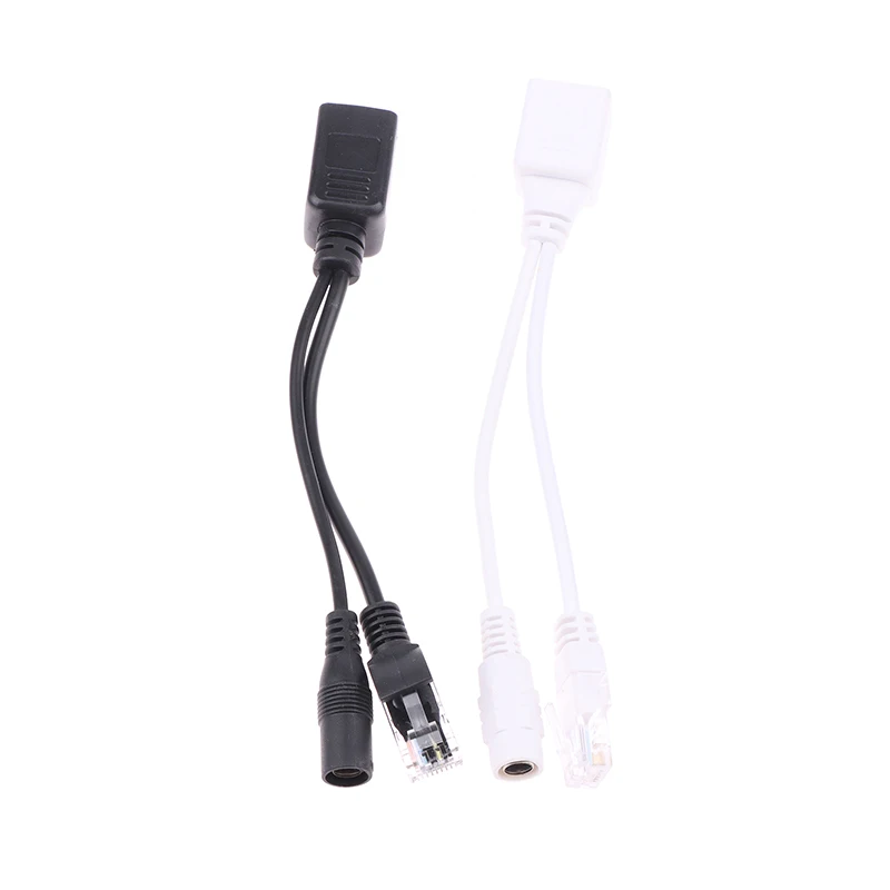 Passive Power Over Ethernet Cable Adapter, POE Splitter, RJ45 Injector, Módulo de Alimentação, 12-48V Cabo para Câmera