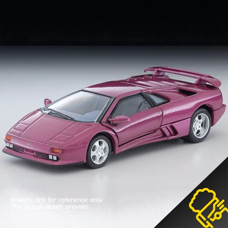 In stock 1:64 big pineapple, purple alloy imitation car model, boy toy gift, room collection statue