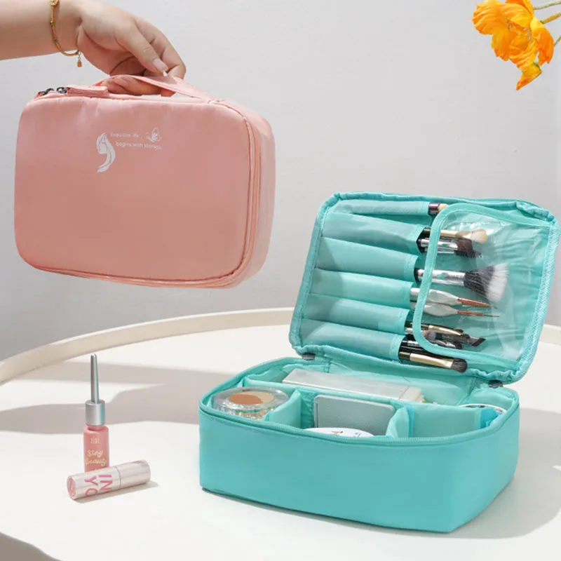 

New Women's Portable Travel Cosmetics Storage Bag Large Capacity Waterproof Girl Makeup Bag Women's Washing Bag organizer