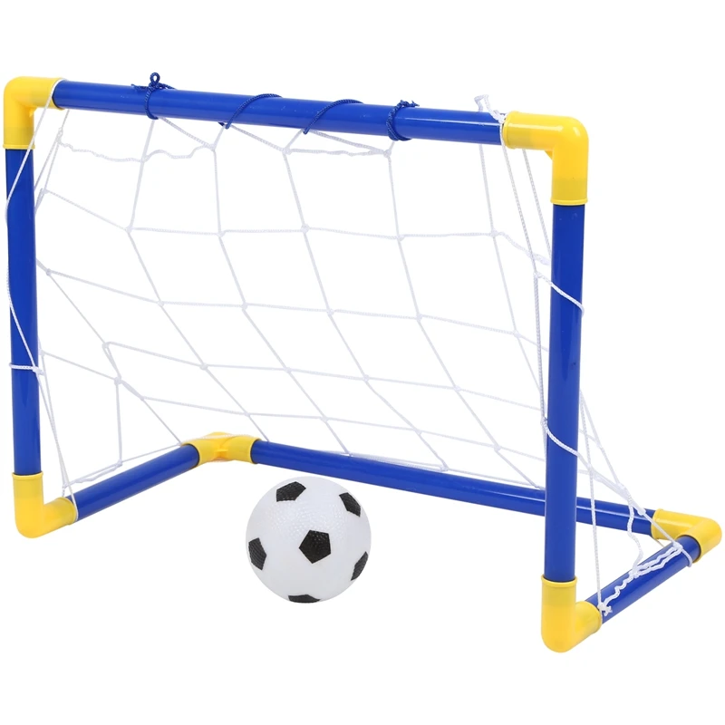 

Indoor Mini Folding Football Soccer Ball Goal Post Net Set+Pump Kids Sport Outdoor Home Game Toy Child Birthday Gift Plastic