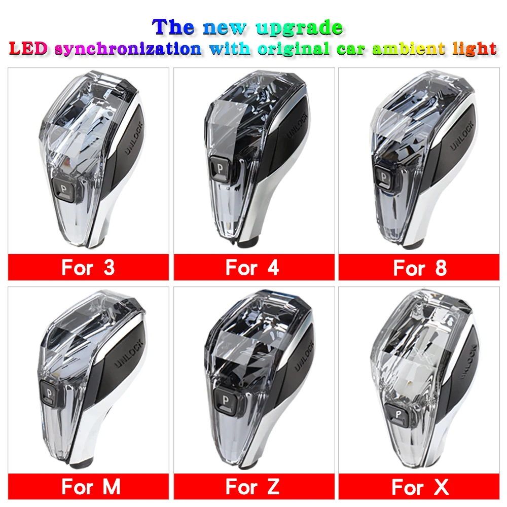 

For BMW 3 Series G20 G21 4 Series 8 Series X3 G08 X4 X5X6X7 iX3 Z4 i4 Right hand drive Crystal LED Ambient Light Gear shift knob