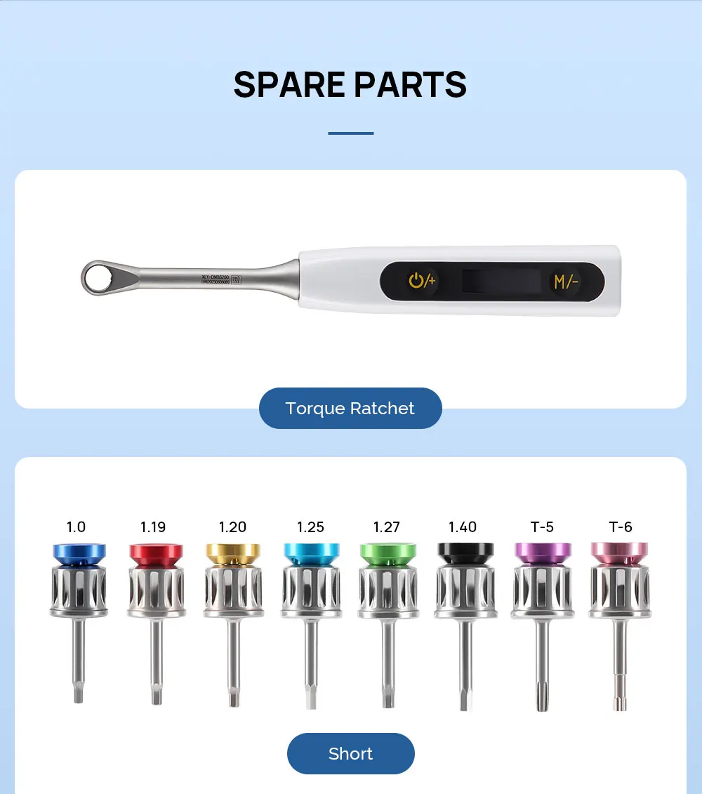 AZDENT Dental Implantat Drehmoment Schraubendreher Schraubenschlüssel Bunte Elektronische Drehmoment Universal Werkzeuge 16 stücke Treiber Kit Box Autoklavierbar – Detail 4