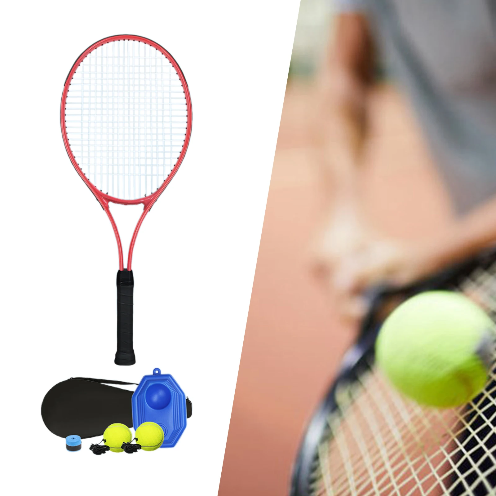 Solo Tennis Trainer Solo Tennis Training Aid Professional Garden Tennis Training Device Self Practice for Women Men, Beginner