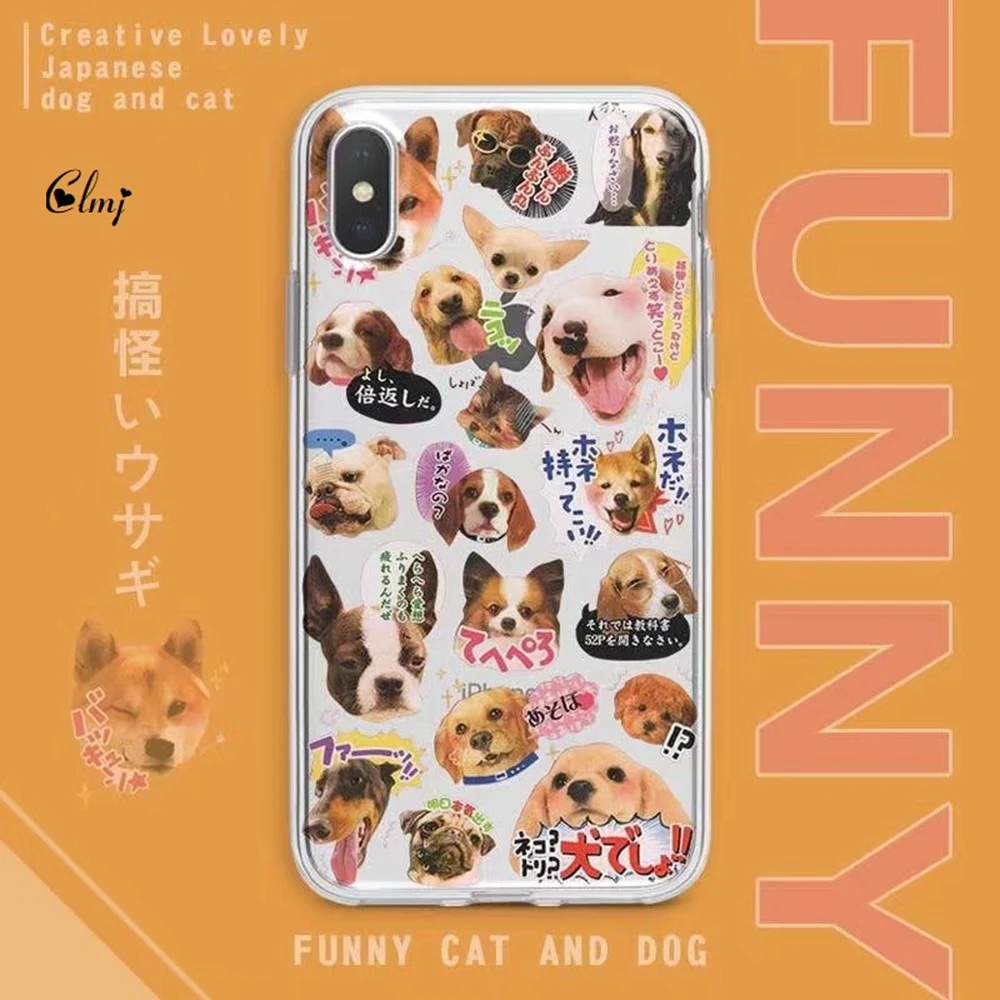 Clmj Cute Cat Dog Phone Case For Xiaomi Redmi Note 13 12 12S 12C 11 10 10C A1 A2 A3 Pro Plus 4G 5G Cartoon Animal soft TPU Cover