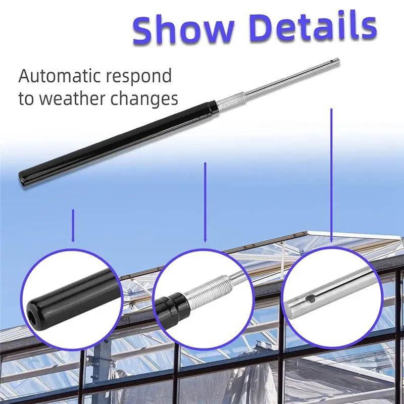 #73D Window Opener Cylinder,Temperature Sensitive Automatic Window Opener Automatic Greenhouse (black)