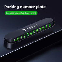Hidden Noctilucent Car Stop Card Temporary Parking Number Plate For Tesla Model 3 Model S Model X Model Y Cybertruck Roadster