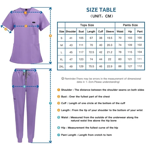 Imagen 2 del producto Trajes médicos de Hospital multicolores, uniforme para mujeres y hombres, conjunto de ropa de trabajo de belleza, accesorios para enfermeras, traje de cirugía Dental