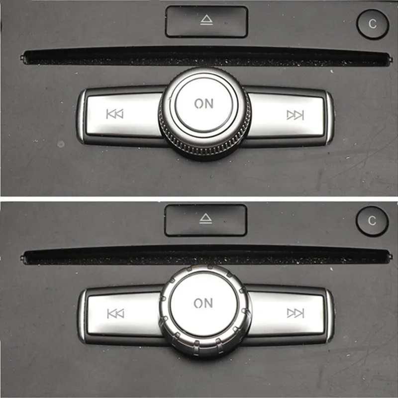 Car Center Console Volume Multimedia Switch Buttons Sequins Interior Decorative Cover Trim For Mercedes Benz GLA X156 CLA C117
