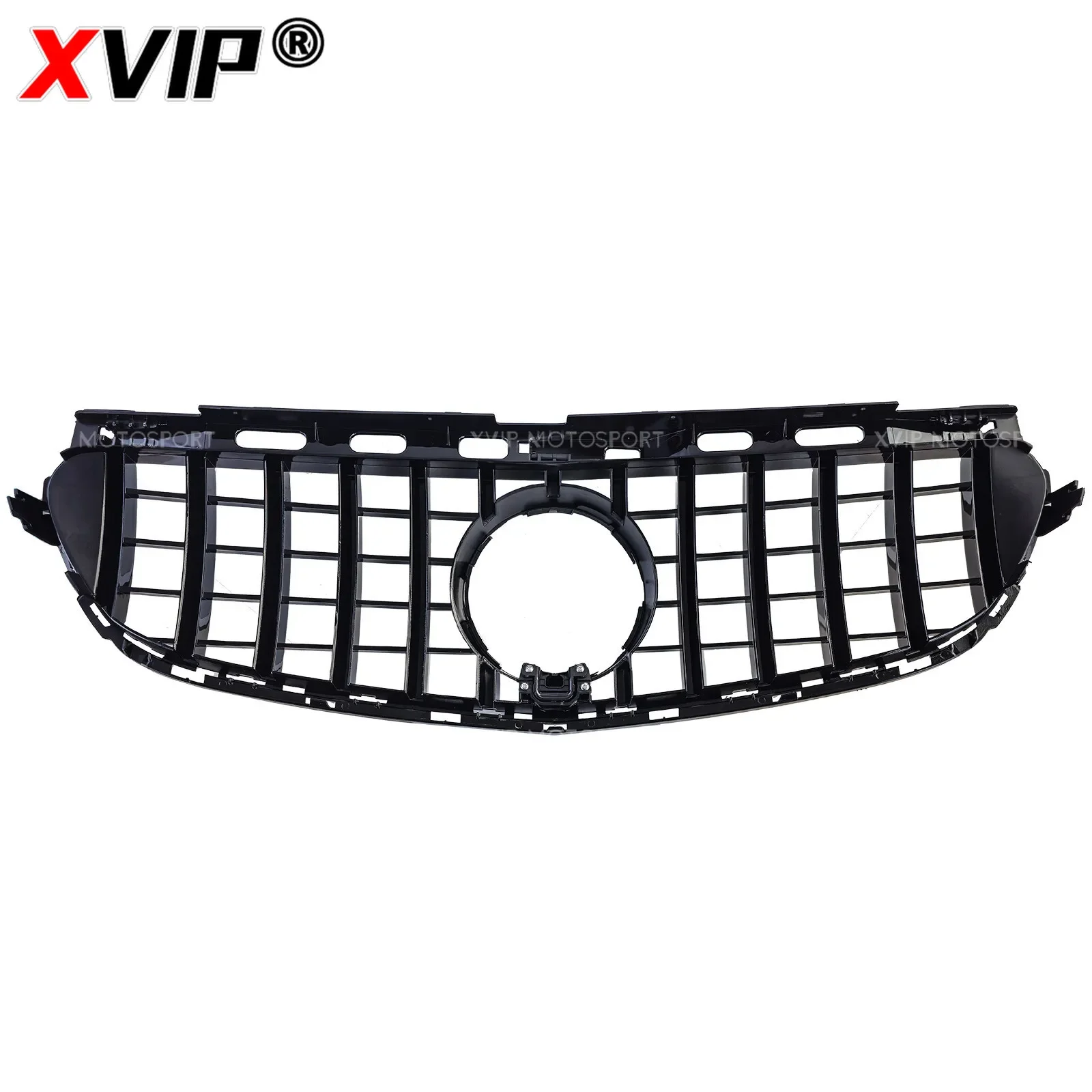 شبكة المصد الأمامي طراز XVIP كروم فضي GTR لسيارة Mercedes Benz E-Class W212/S212 14-16 E200 E250 E300 E350 E400 E500 Grill #6