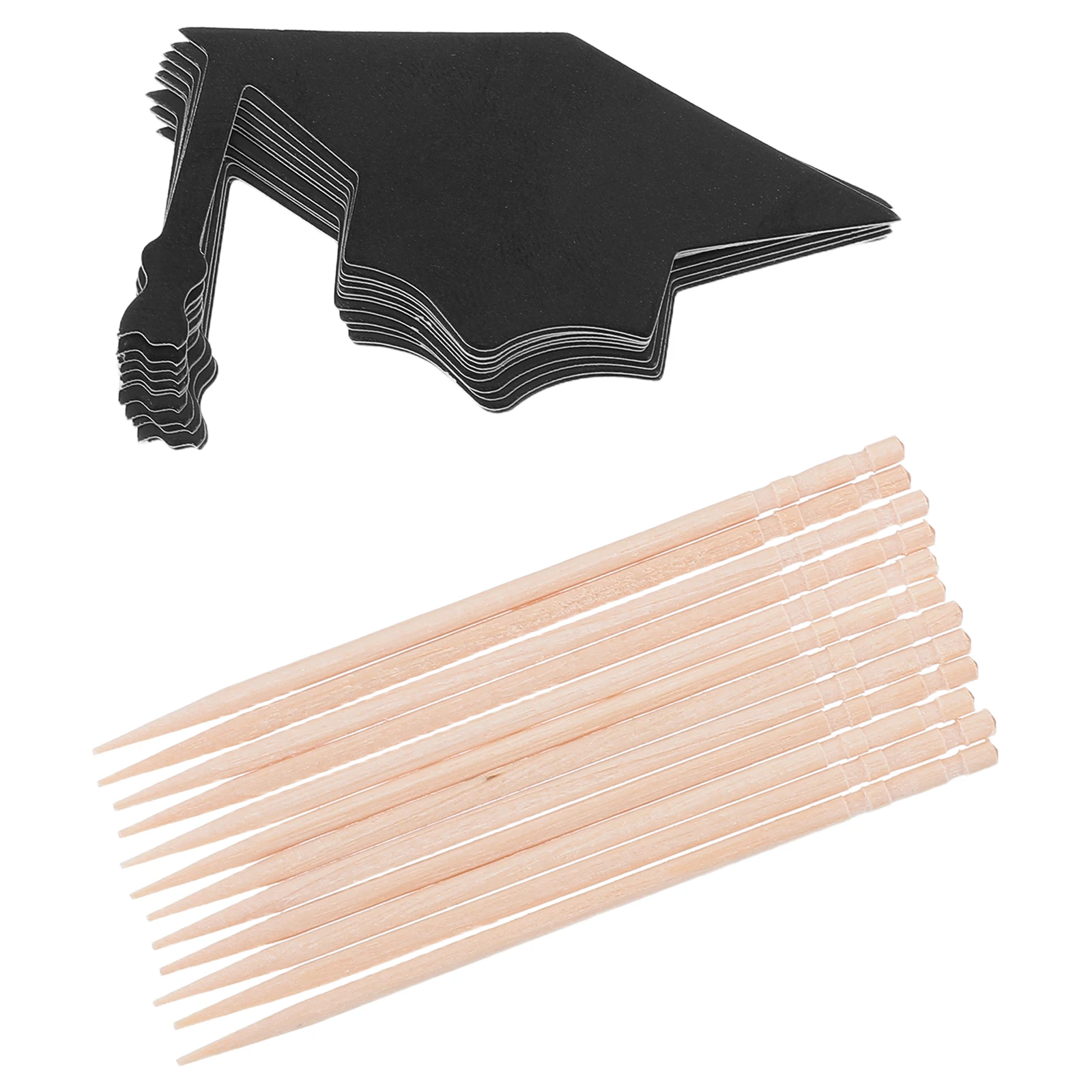 

12 Pcs Toothpick Flag Cake Sign Food Picks Graduation Hat Flags Party Decorations Cupcake Wrappers Birthday Favors Kids Festa
