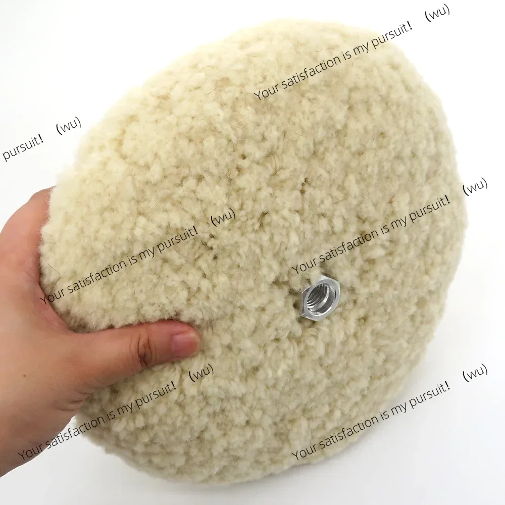 7 Inch 100% Wool Polishing Pad Double Sided 180mm Hook & Loop For Compound Cutting & Buffing Auto Marine Trucks Car Repair Tools
