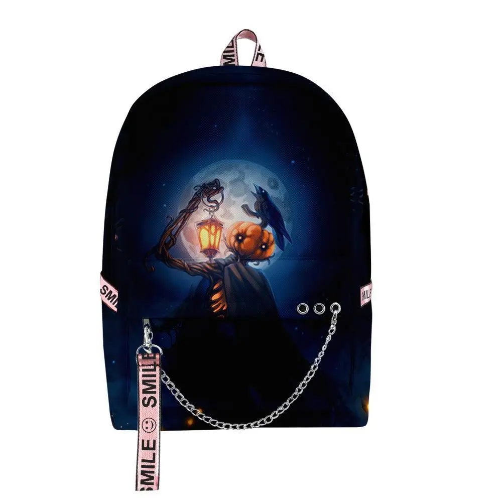

Luxury Novelty Cool Halloween Student School Bags Unisex 3D Print Oxford Waterproof Notebook multifunction Travel Backpacks