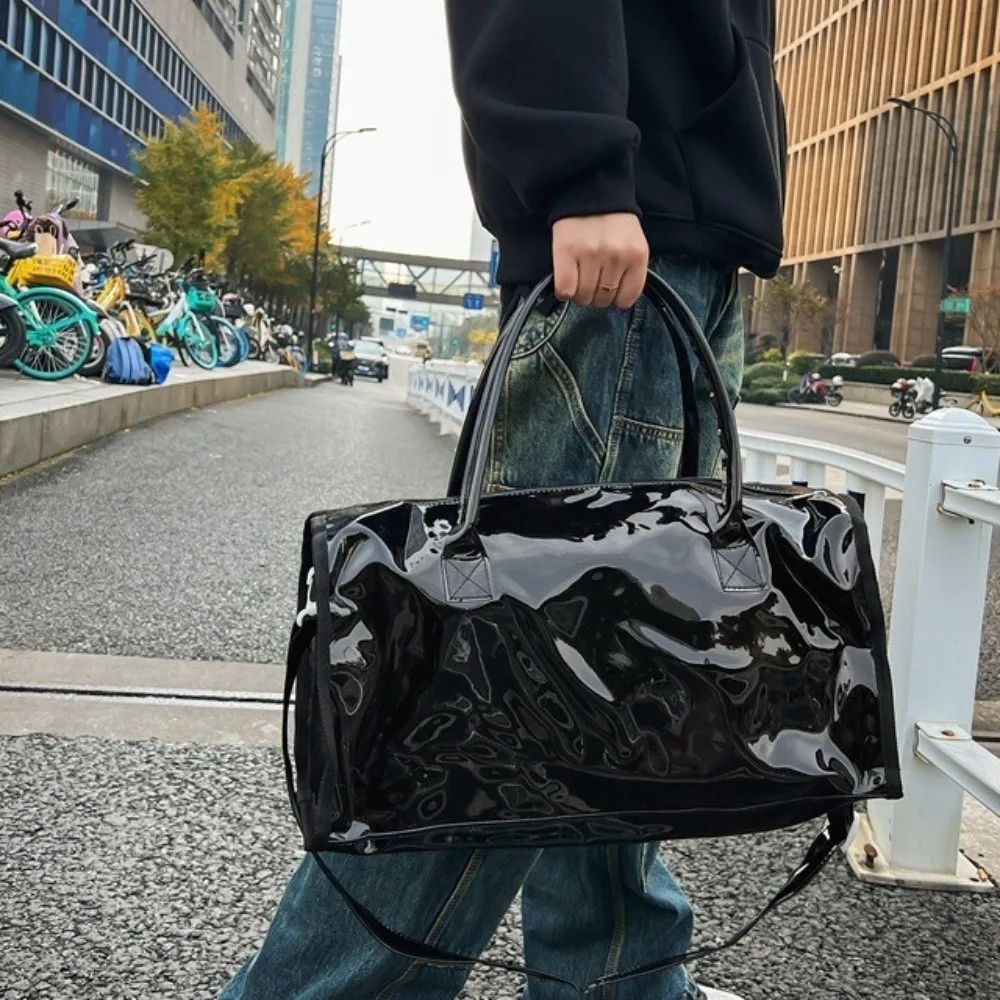大容量透明クロスボディバッグ防水軽量洗濯収納バッグ特大シングルショルダー
