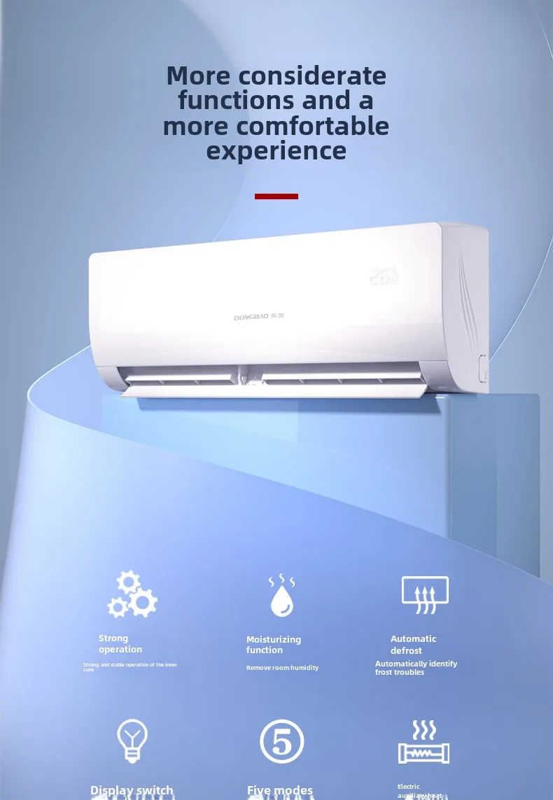 MJY large 1.5-horse single-cooling inverter household air conditioner on-hook wall-mounted energy-saving