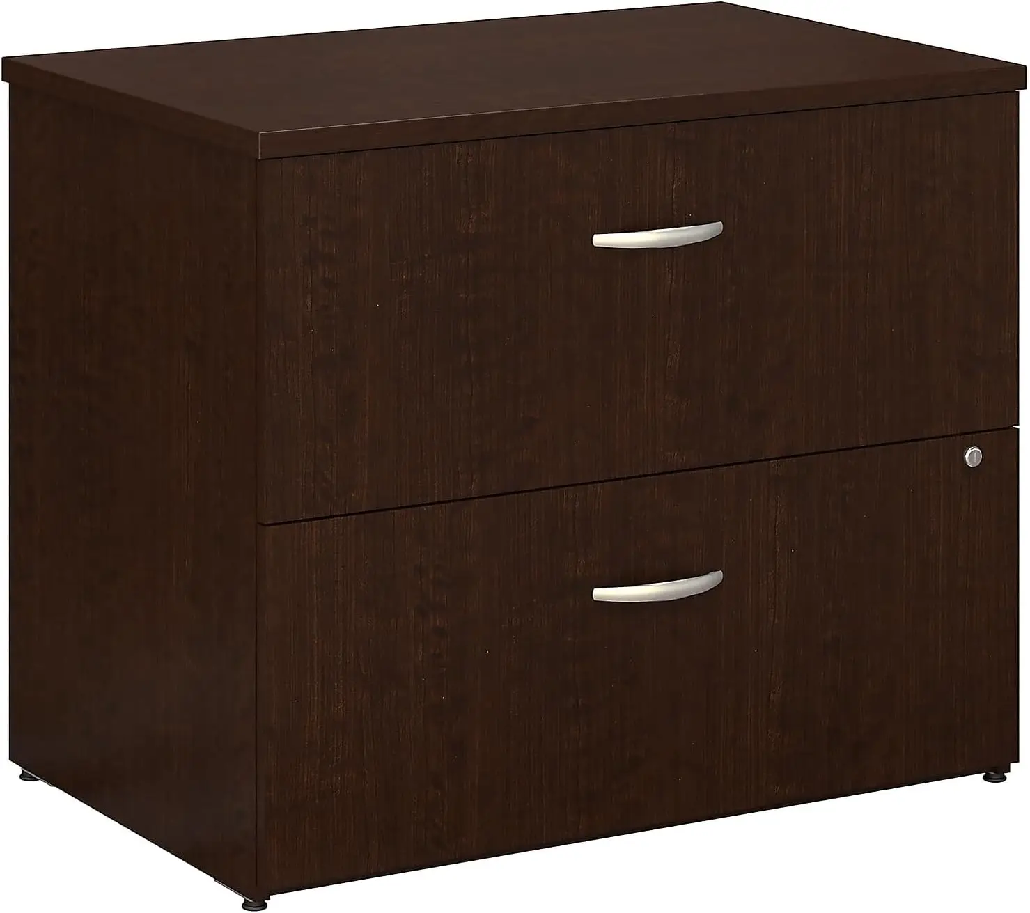 

Furniture Series C 2 Drawer Lateral File Cabinet, Locking Document Storage for Home or Professional Office, Mocha Cherry