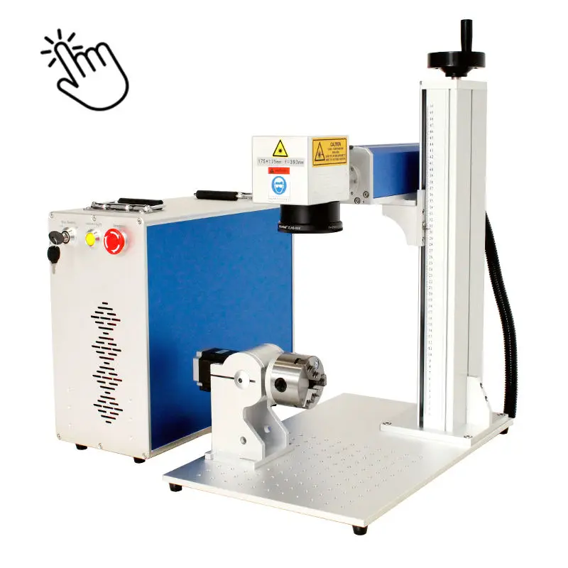 20W 30W 100W Fiber Marking Machine Air-Cooled CNC Carves DXF/BMP/AI/DWG Patterns for Metal Radium Engraving