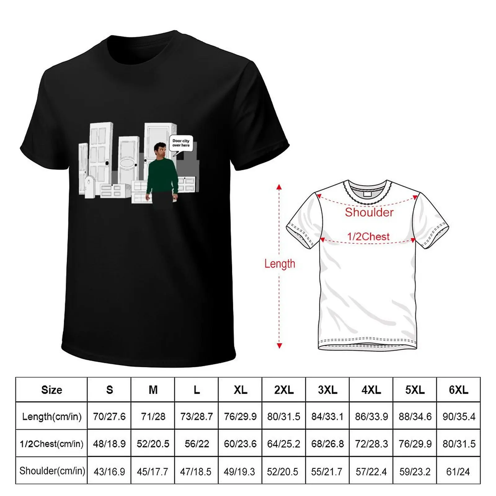 Door City Nathan Fielder T-Shirt Casual Basic Street Style T-Shirt