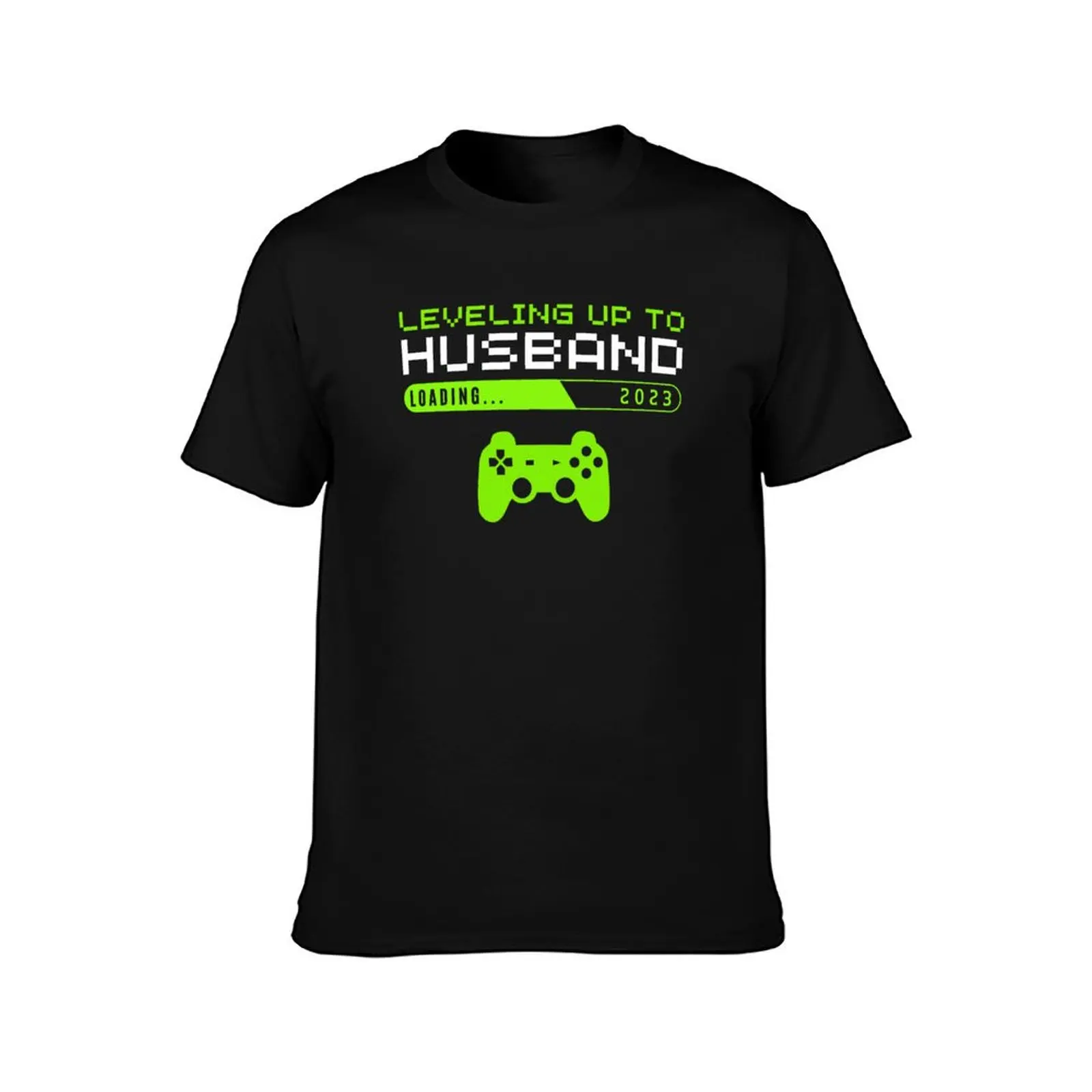 Leveling Up to Husband est 2023, Groom Video Game Lovers Engagement Funny T-Shirt Louboutins plus sizes mens white t shirts