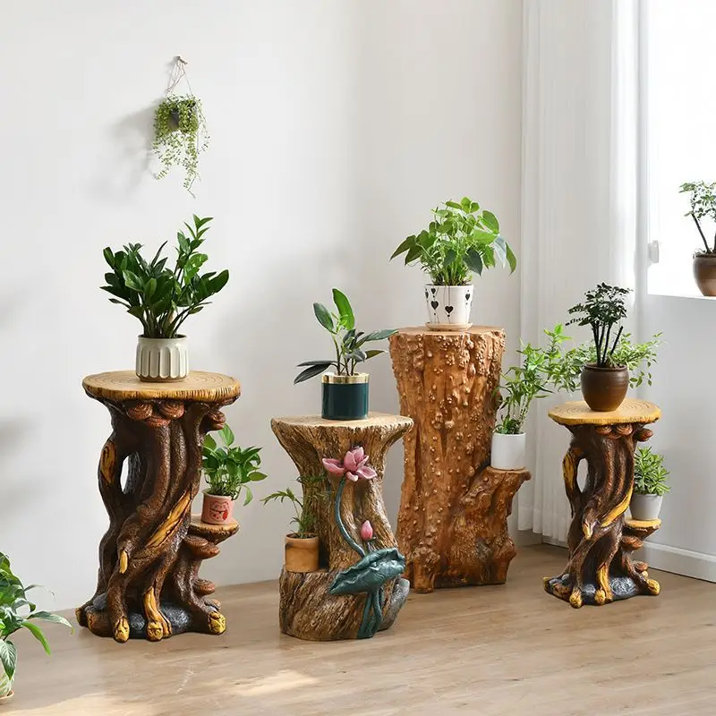 Flower shelf indoor home creative home decoration bedroom balcony living room sofa next to the bonsai shelf