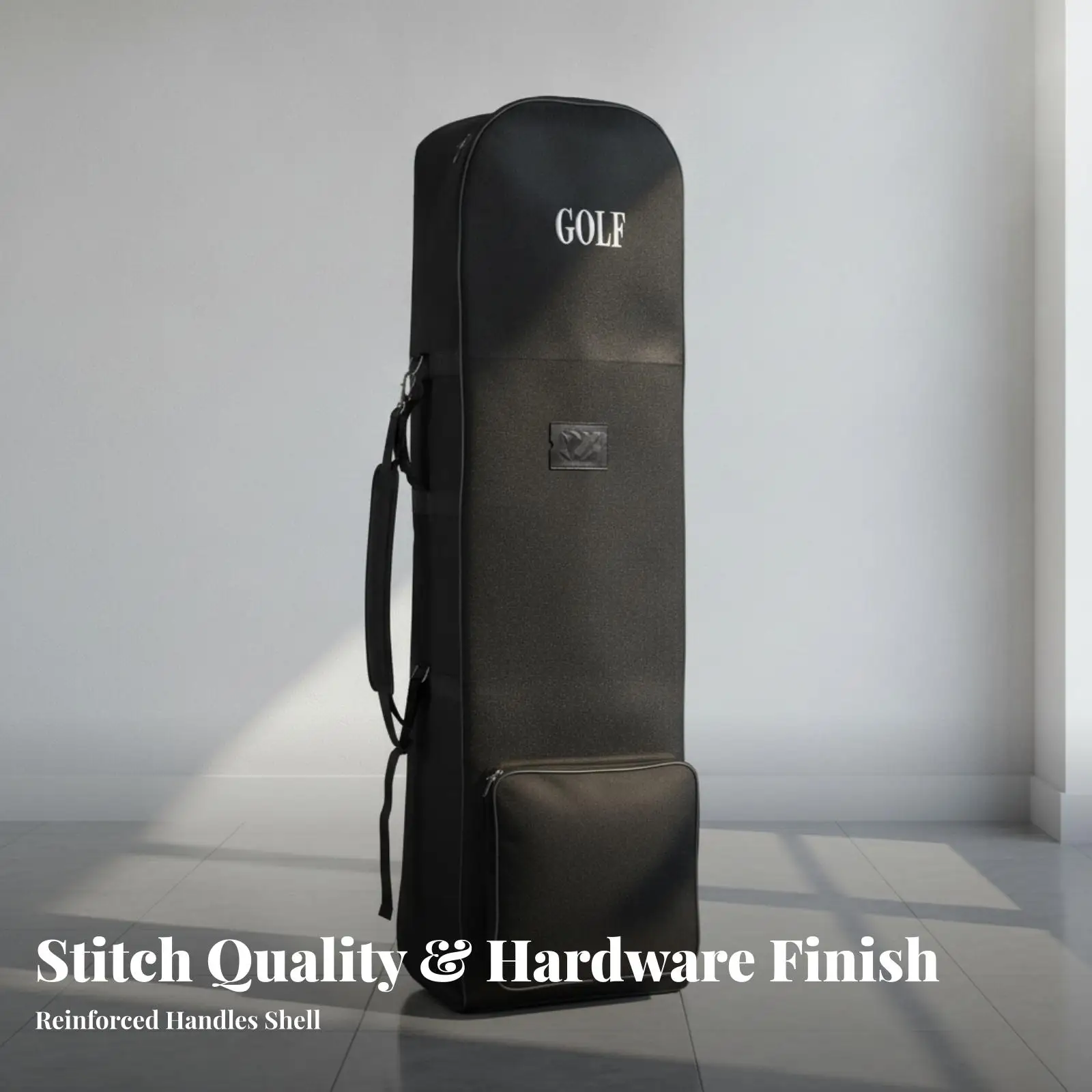Portable Golf Bag Cover with Wheels for Air Travel Durable Waterproof Oxford Case