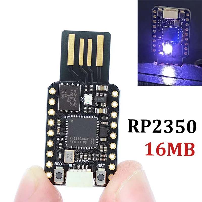 

ABSQ-RP2350A чип двухъядерный 16 МБ флэш-памяти RP2350-USB мини-модуль макетной платы 520 КБ SRAM для Raspberry Pi PICO2 RP2350
