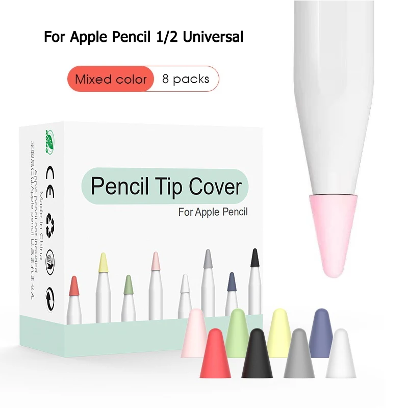 Silicone Mute Nib Cover For Apple Pencil 1/2 Replacement Tip Case For iPencil 2/1 Touchscreen Stylus Case Nib Protective Cover