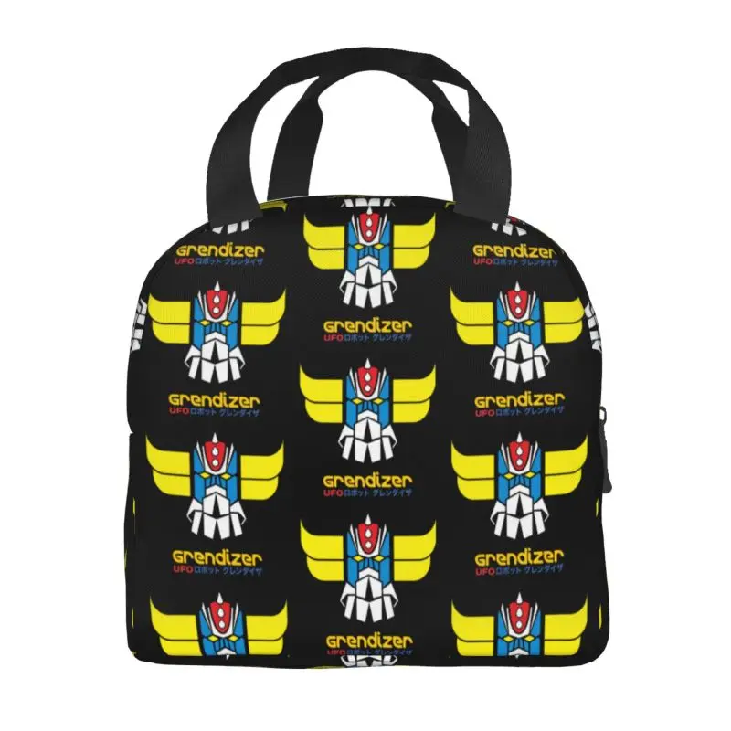 UFO Robot Grendizer Insulated Lunch Bag for Resuable Goldrake Japanese Mecha Anime Thermal Cooler Lunch Tote Kids School