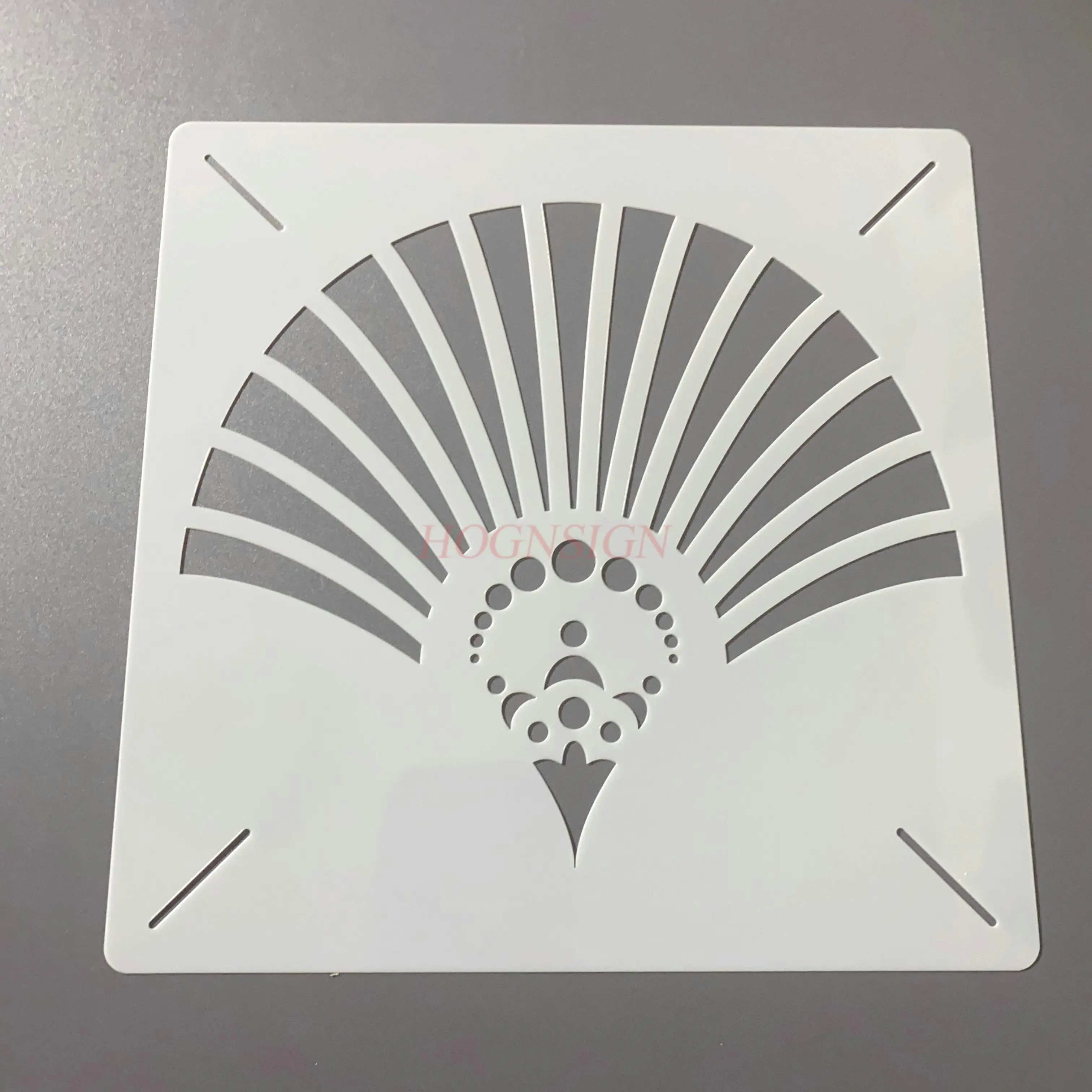 1pcs 20cm square hollow painting template white washable