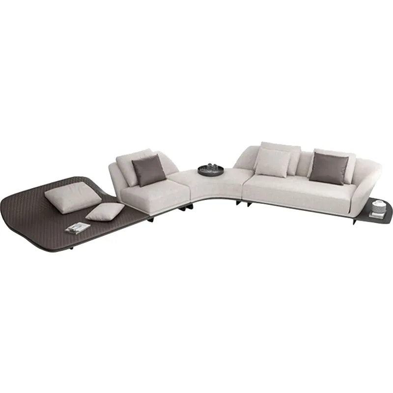 

Sofa Italian minimalist light luxury curved corner high-end living room large apartment villa
