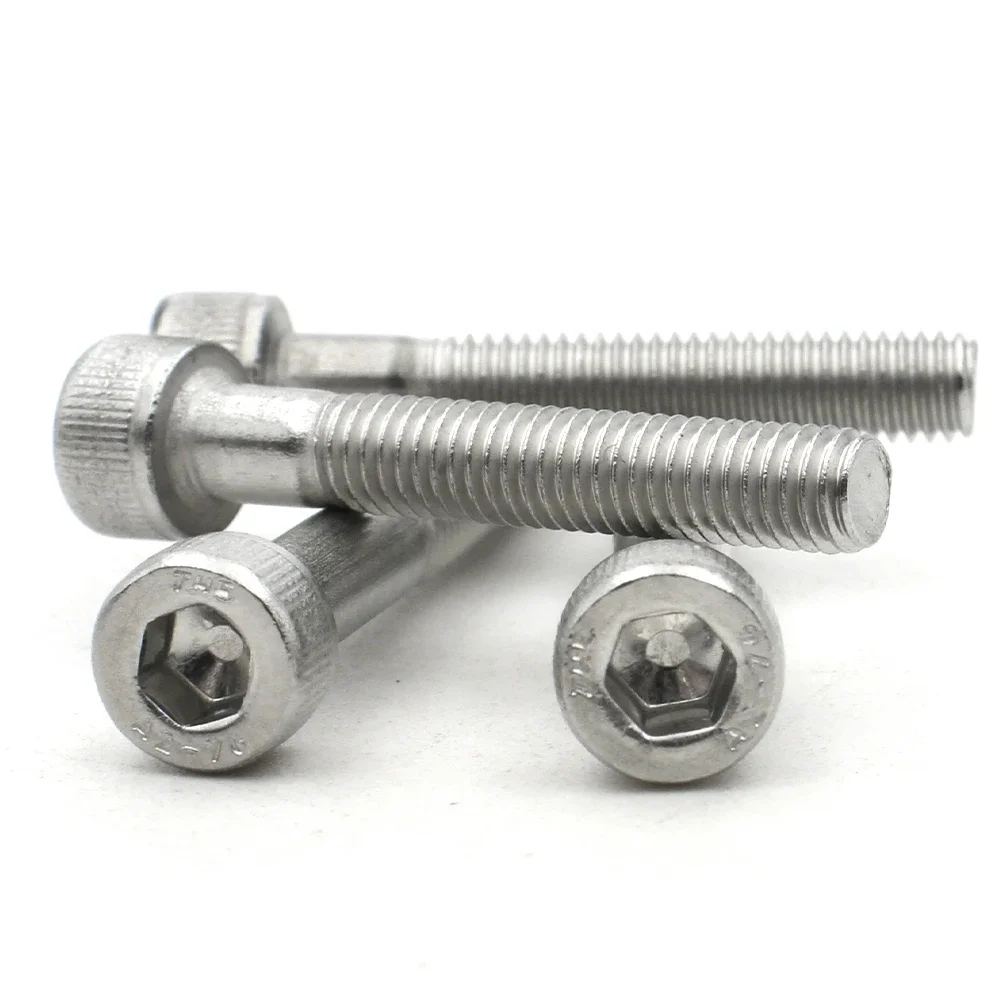 10 /2 /1pcs M3 M4 M5 M6 M8 304 Stainless Steel Lengthened Long Allen Hexagon Hex Socket Cap Head Half Thread Screw Bolt