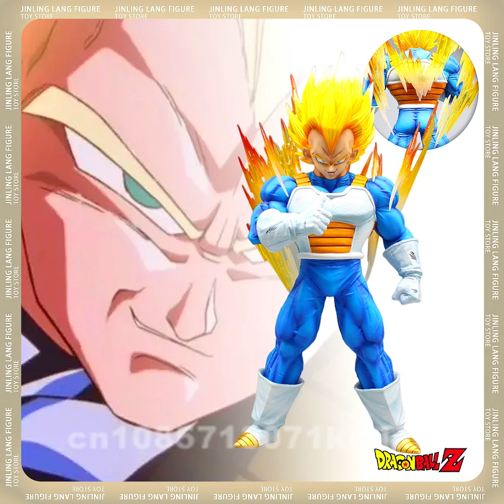 Dragon Ball Anime Figure Gk Majin Vegeta 31cm Figures Pvc Super Saiyan Vegeta Large Model Statue Room Decor Ornament Gift Toys