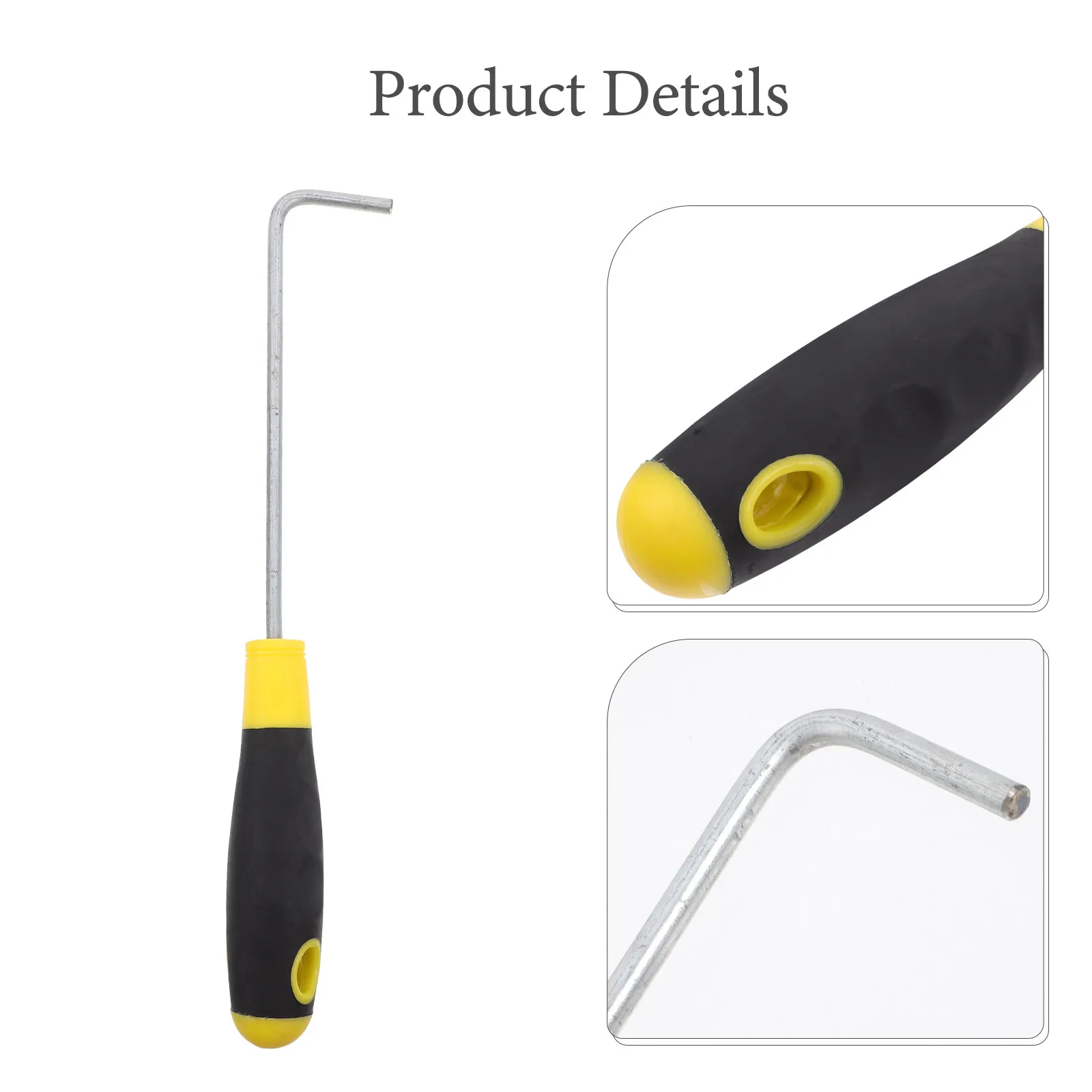 Stainless Steel Roller Shutter Door Hook Rubber Handle Manhole Lid Lifter Heavy Duty Utility Hook Tool Moving Tools