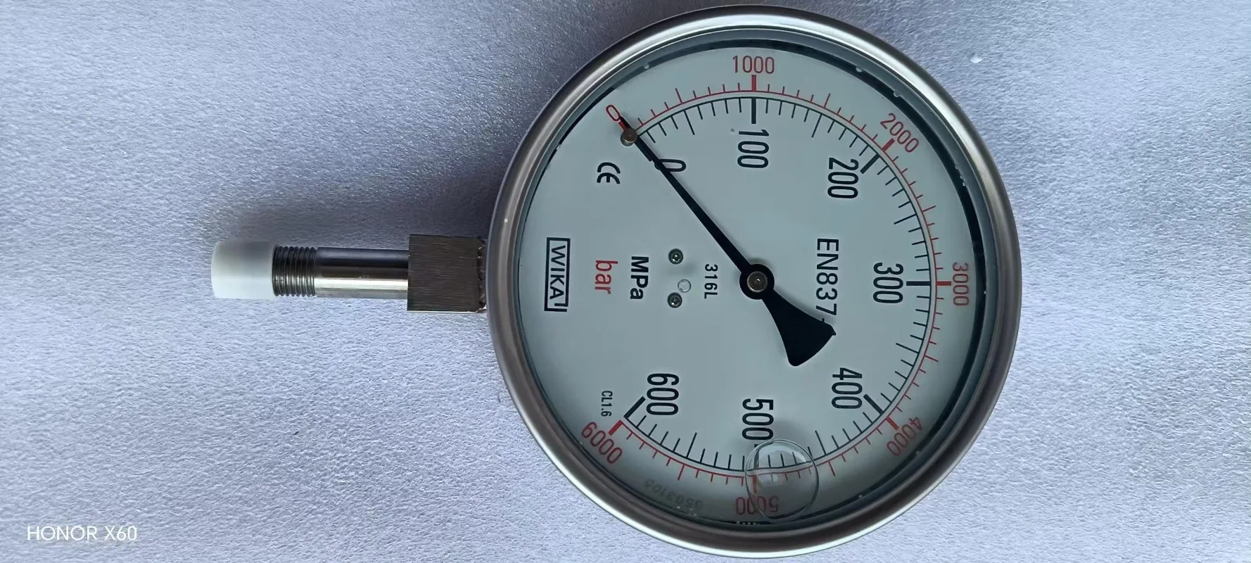 60K UHP Water-Jet Cutting Hydro-Blasting Pressure Measuring Gauge Instruments