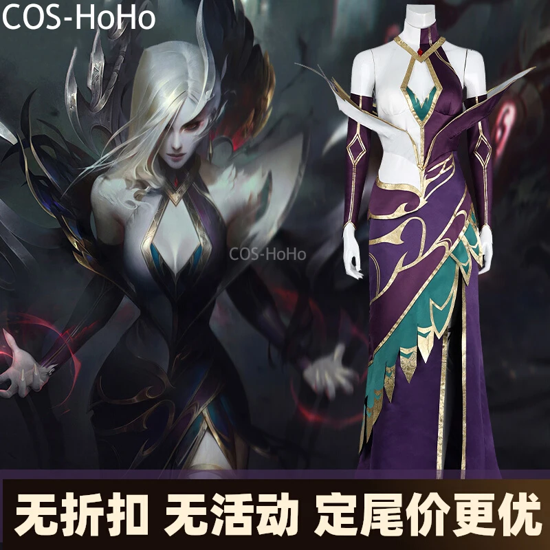 

COS-HoHo Game LOL Morgana The Fallen Battle Suit Sexy Dress Cosplay Costume Halloween Party Role Play Outfit Women XS-3XL