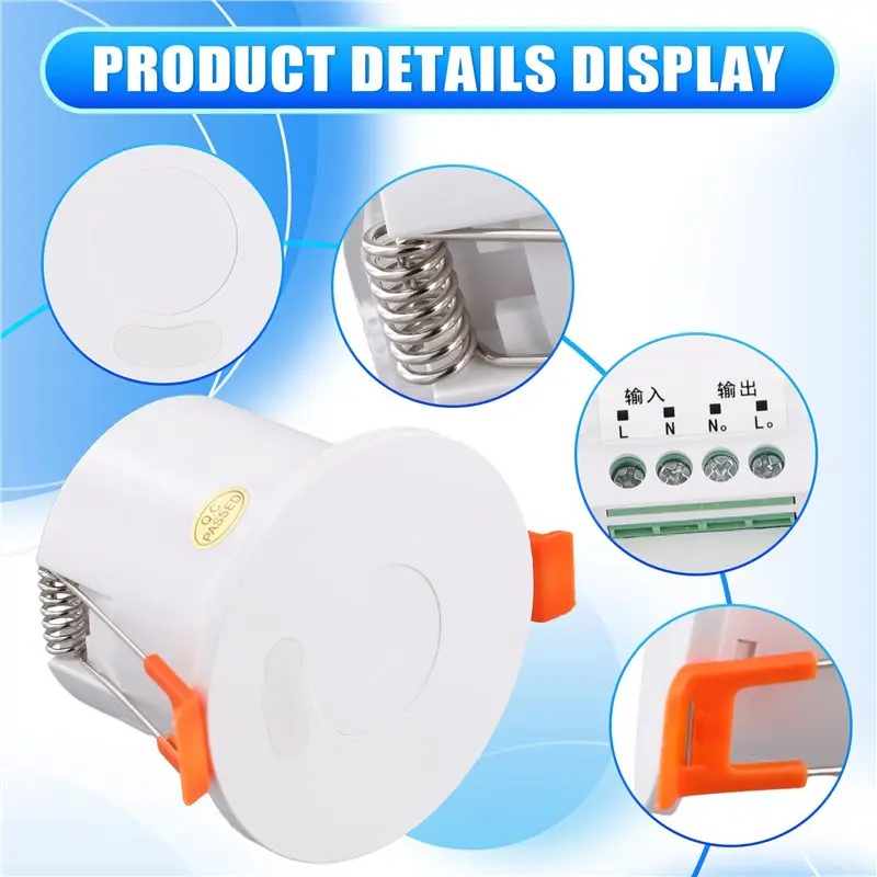 Y22A-3X Zigbee Mmwave Human Presence Detector 220V/110V Radar Motion Sensor 5.8G Relay Lux Light/Distance Detection Tuya