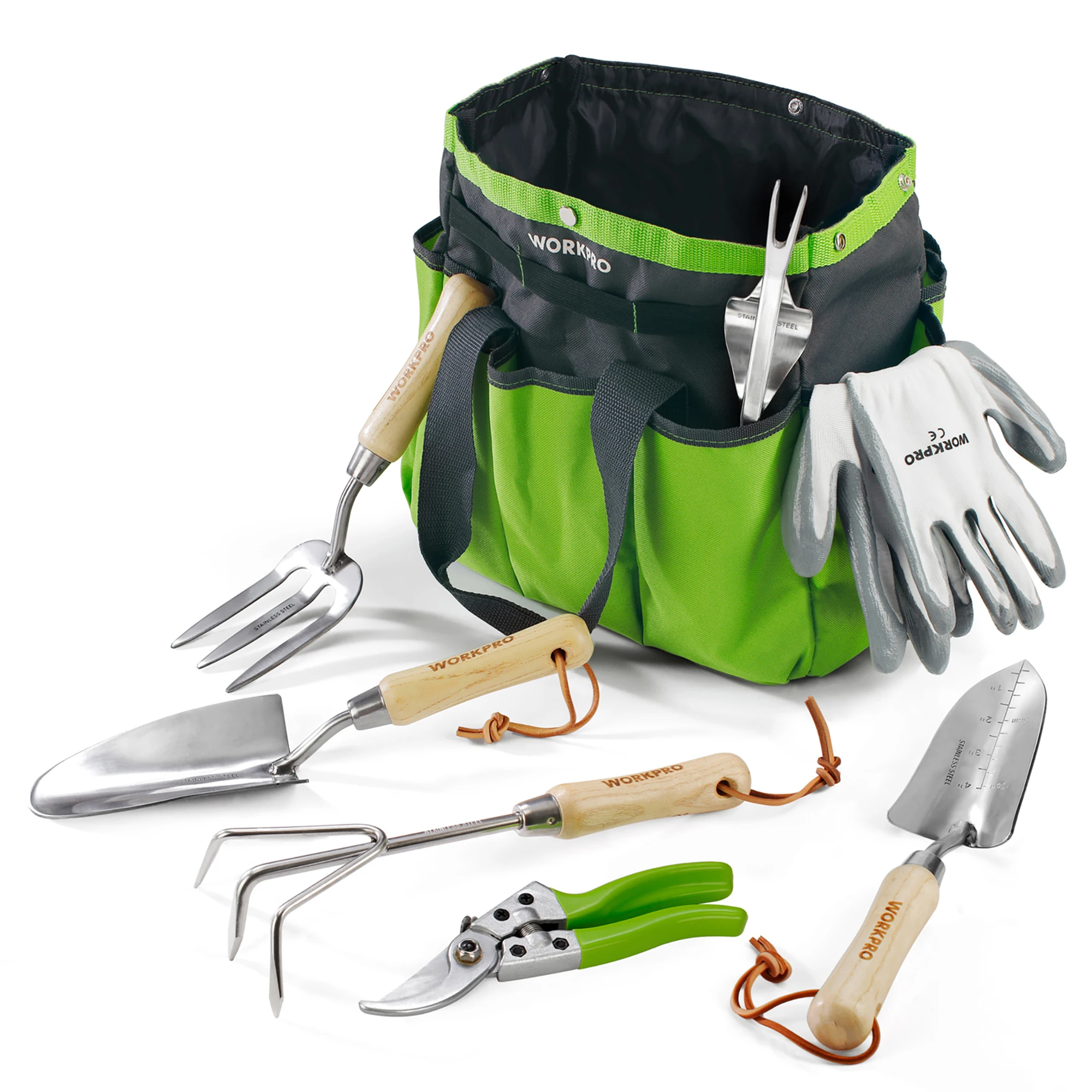Set di attrezzi da giardino WORKPRO per erba da giardino, set di attrezzi da giardino 3 pezzi o 7 pezzi