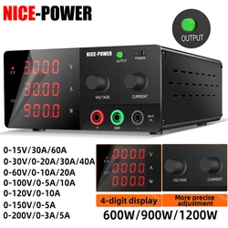 NICE-POWER 900W 30V 30A 20A 60V 10A 60A Adjustable DC Power Supply 100V 5A Bench Power Supply with OUTPUT Switch,Preset Current