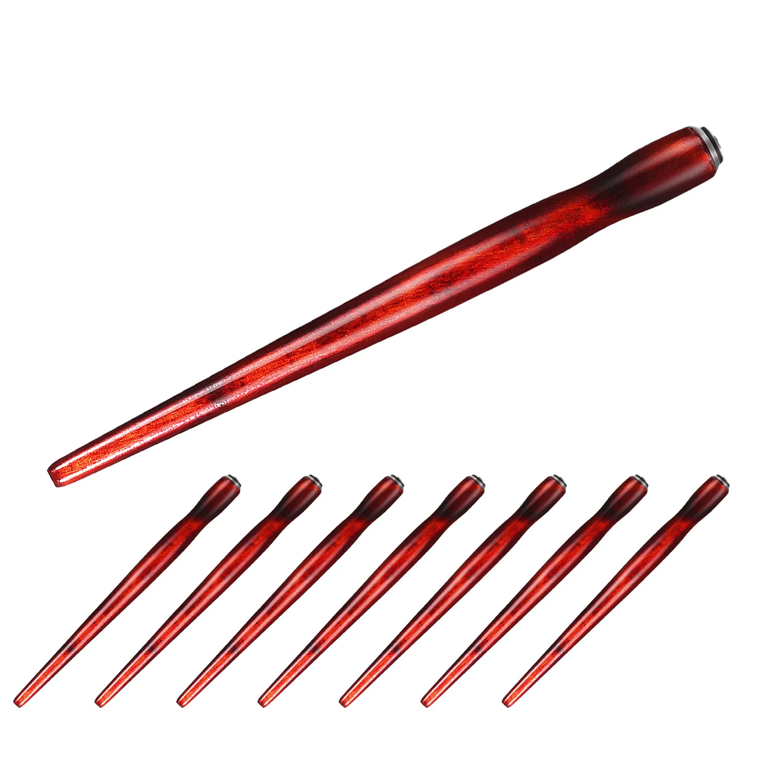 

8Pcs Wooden Dip Pen Nibs Holder Ergonomic Calligraphy Pen Handle Ink Holder for Cartoon Drawing Painting Writing Supplies Art