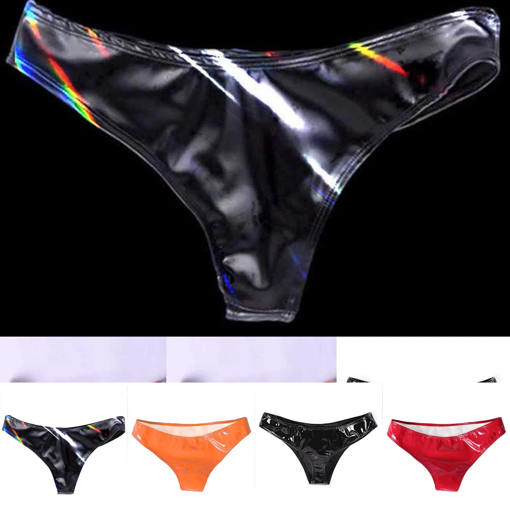 Hot New Sale 1pc Comfortable Brief Panties Underwear Sexy Shiny Clubwear Intimates Lady M~XL Thong Women 4 color