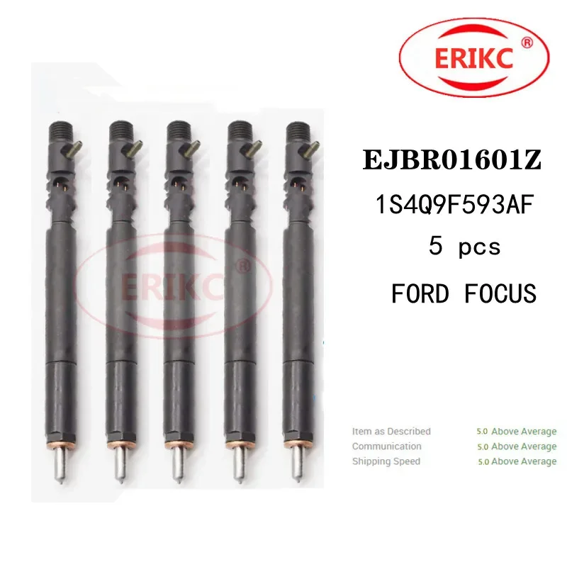 

ERIKC 5 PCS EJBR01601Z 1S4Q9F593AF Common Rail Fuel Pump Dispenser Injector EJBR 016 01Z for Euro 3 FORD FOCUS