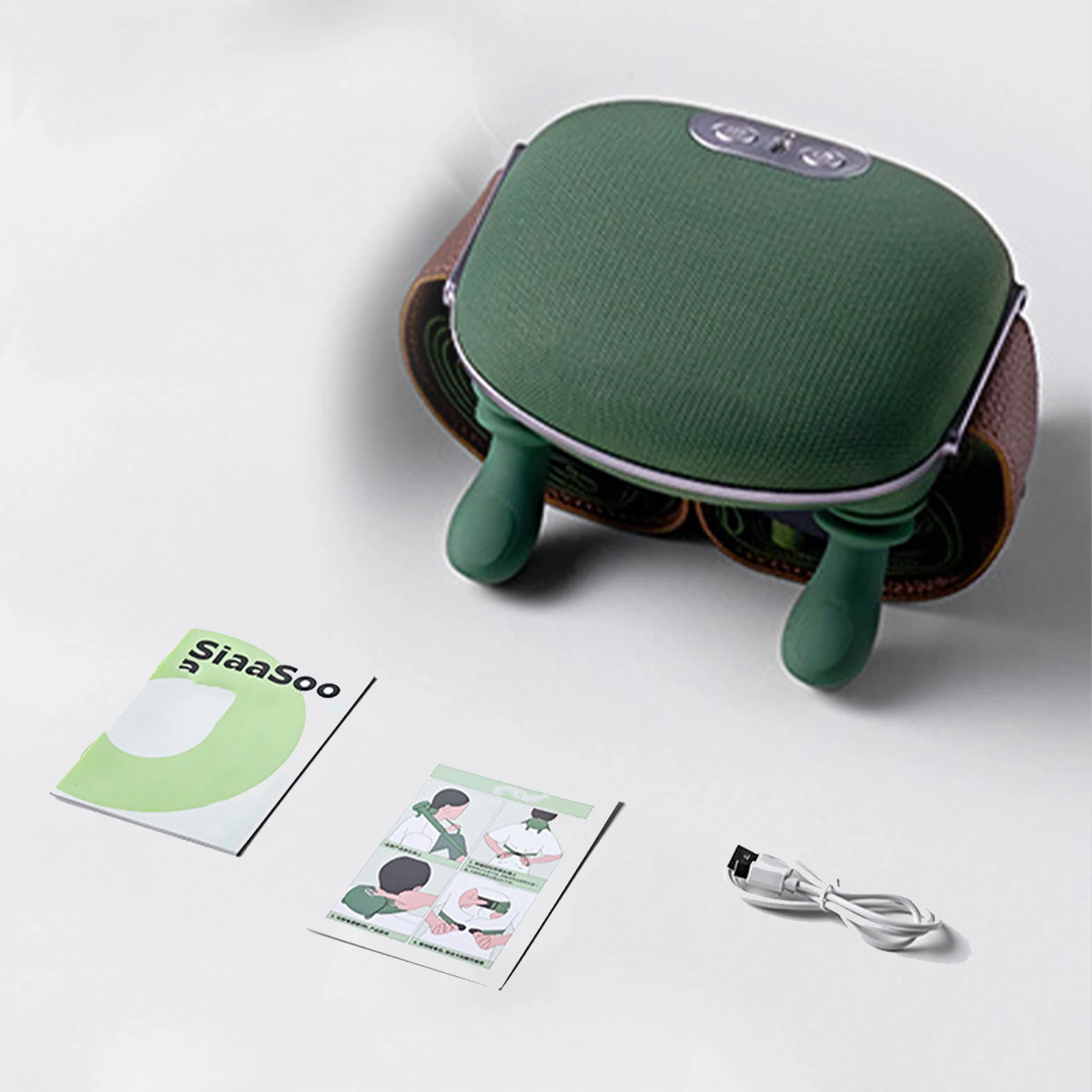 الرقبة الكتف مدلك الأنسجة العميقة شياتسو مدلك عنق الرحم قابلة للشحن مدلك كهربائي الساخن ضغط آلة العمود الفقري العنقي #5