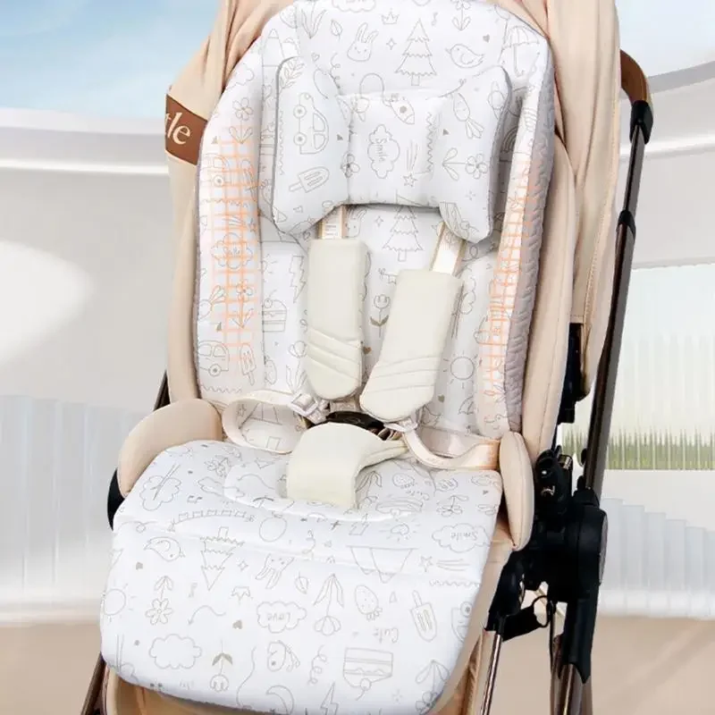 

Universal Strollers Pad Cushion Machine Washable Cotton Fabric Gentle On Skin Reduces Vibration For Smooth Rides 15UB