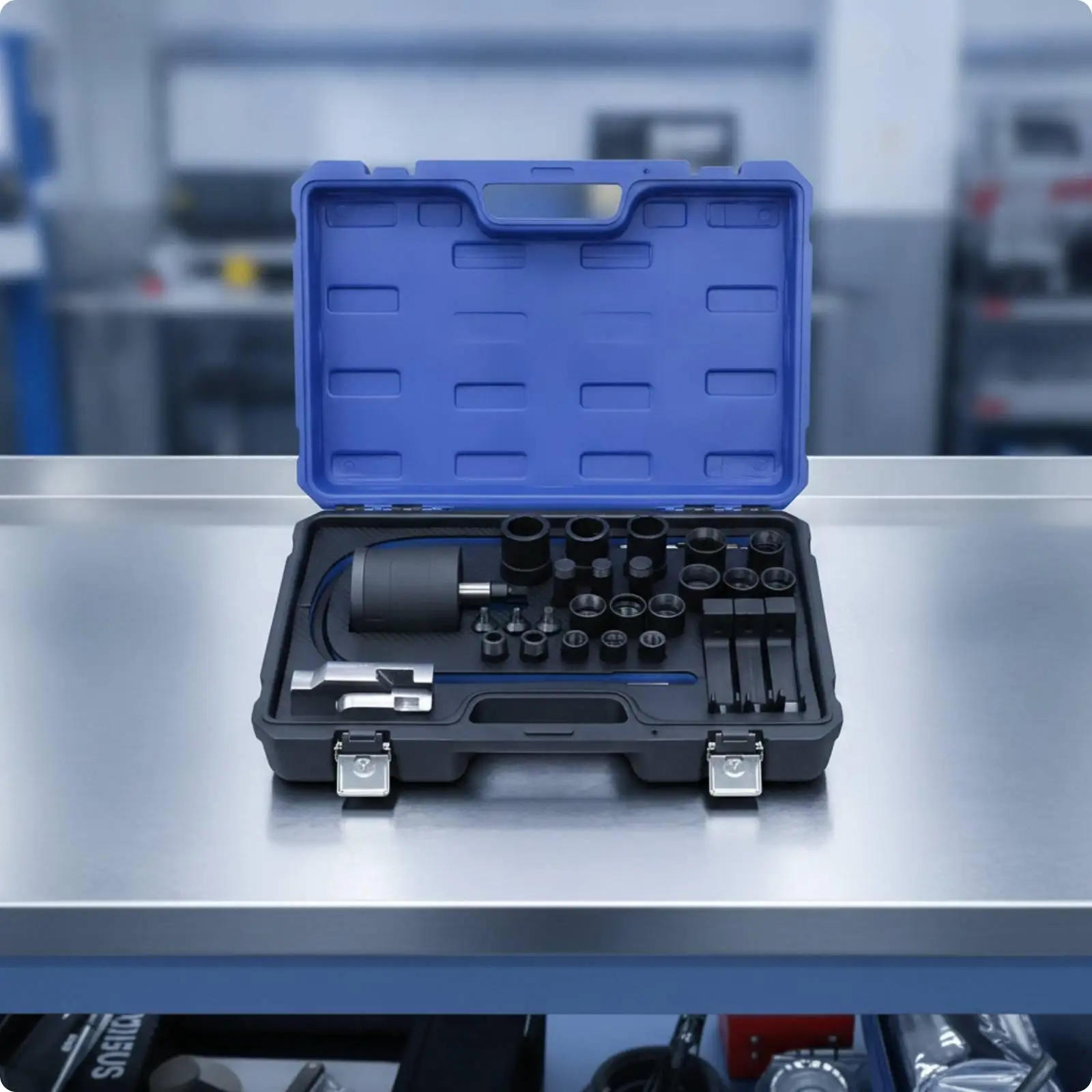 Gasoil Pintle Removal Tool | Heavy-Duty Metal Adapters, Organized Molded Interior Tray, gasoil petroleum pintle Extractor Kit,