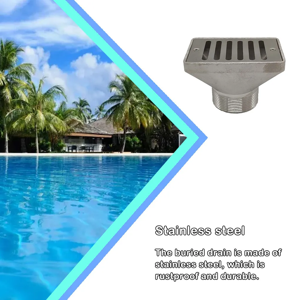 Fast Floor Drain Anti-Block Grille Rustproof Stable Drainage Cover Pool Wall Overflow Wear-resistant Filter Replacement Parts