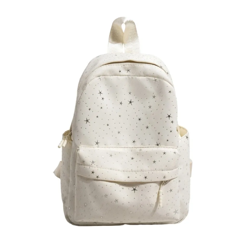 Sweet Print Star Backpack Large Capacity Lightweight Nylon Backpack Shoulder Bag Korean Style Students School Bag Travel