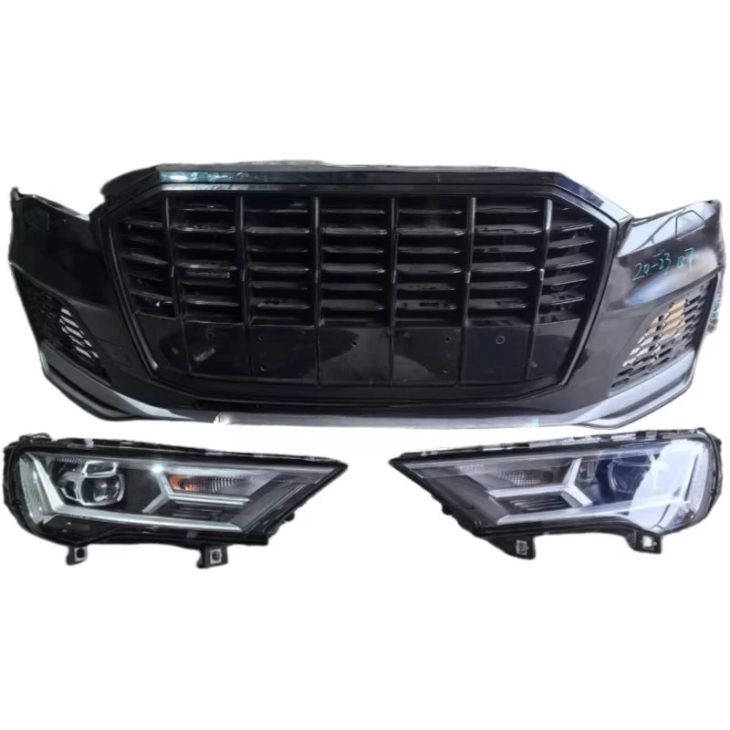 STLF Q7 2015-2020 Front Bumper Kit with Headlight Electronic Fan Radiator Geshan Sports Nose Used Accessories for Cars