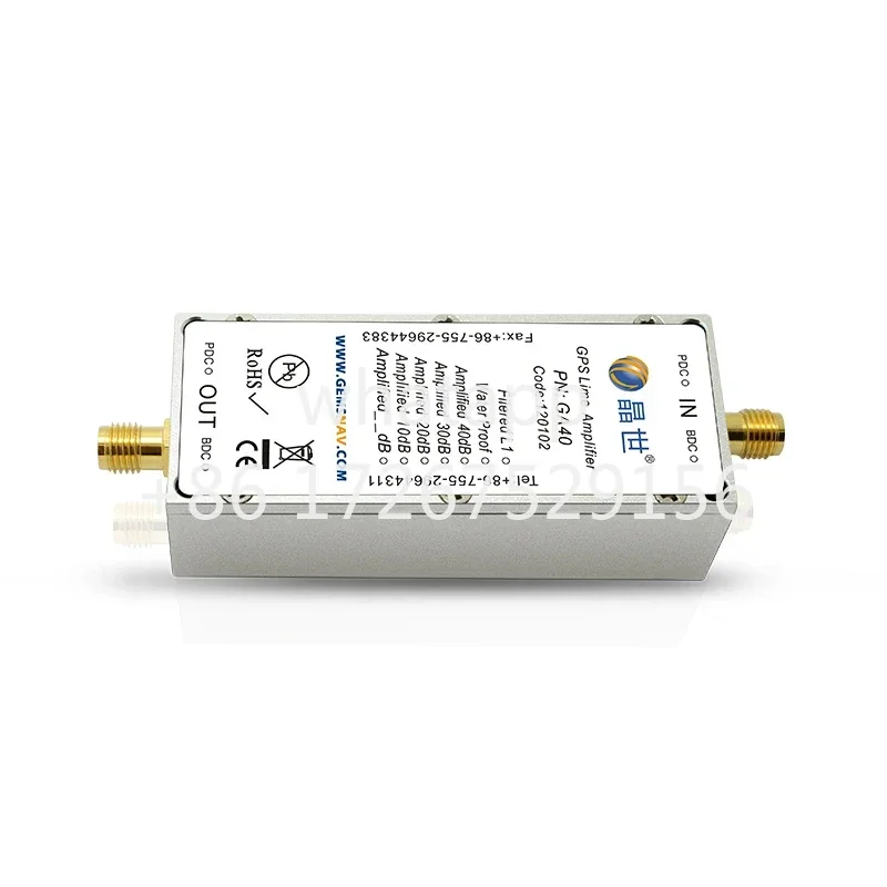 GA40 GPS GNSS Coaxial Line Amplifier Indoor Signal Coverage Mobile Communication Surveying and Mapping